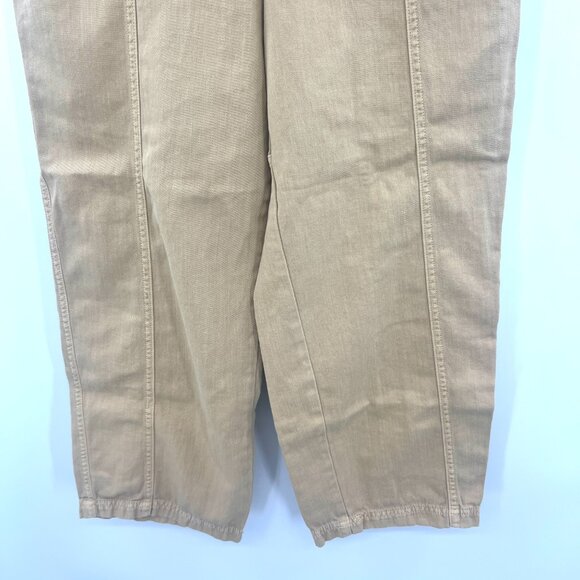 Universal Thread Khaki Straight Leg Cropped Pants Women's 4 - Picture 3 of 6